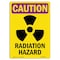 Signmission OSHA CAUTION RADIATION Sign, Radiation Hazard W/ Symbol, 10in X 7in Decal, 10" H, 7" W, Portrait OS-CR-D-710-V-10261 - alternate 1